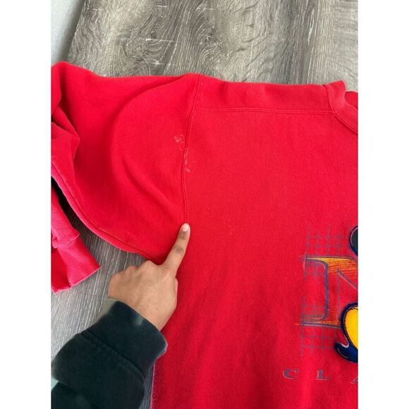 vintage 90s Genus red Disney Mickey Mouse crewneck sweatshirt - Picture 6 of 9